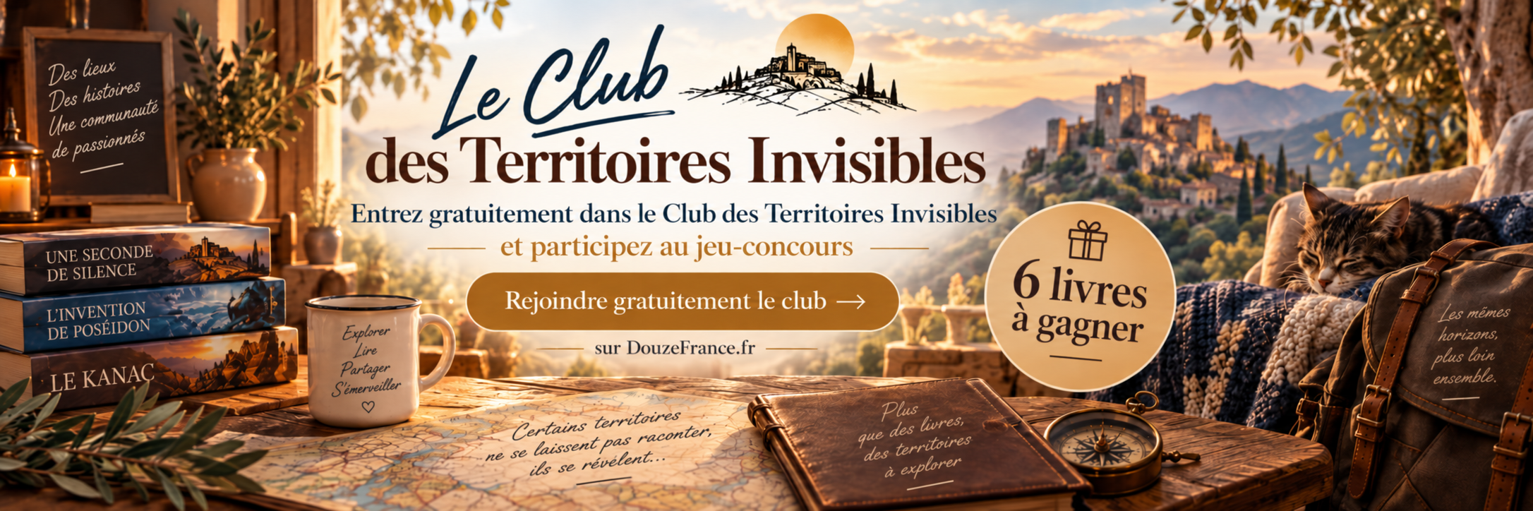 Le Club des Territoires Invisibles : adhésion gratuite et six livres à gagner. Une seconde de silence, L’Invention de Poséidon et Le Kanac.