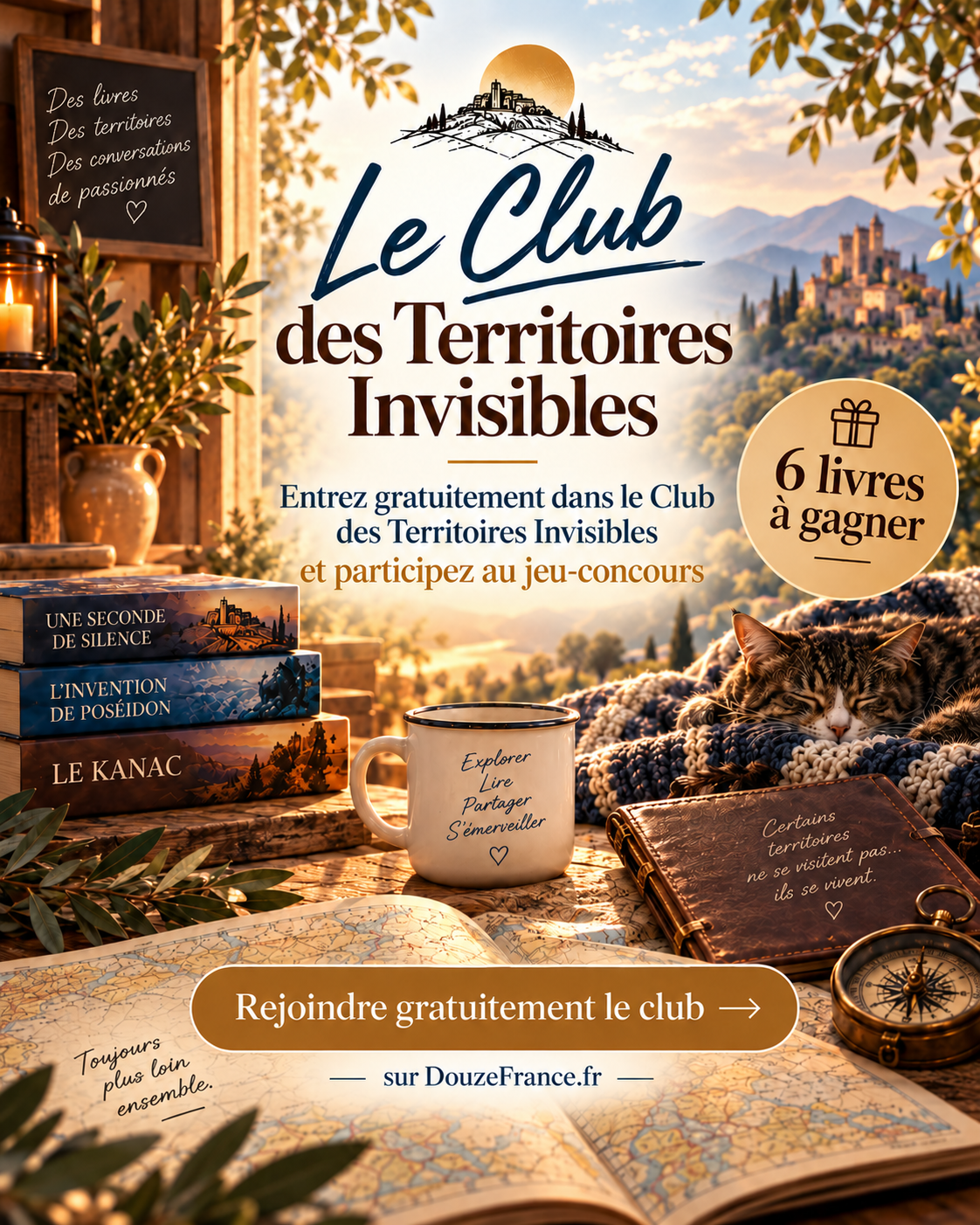 Le Club des Territoires Invisibles : adhésion gratuite, jeu-concours et six livres à gagner, dont Le Kanac.